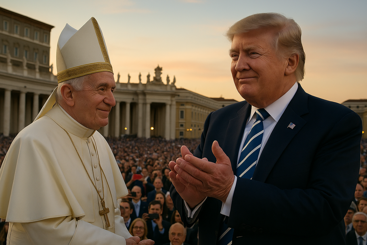 Historic Moment Donald Trump Celebrates America's First Pope, Leo XIV