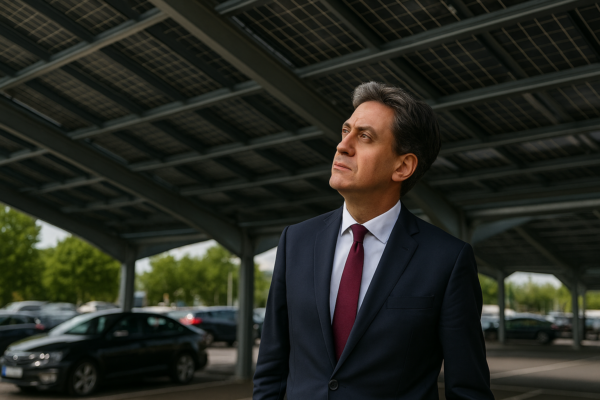 Miliband sets out proposals for solar canopies above car parks