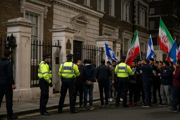 London Security Alert: Seven Arrested After Clash at Iran Embassy Protest