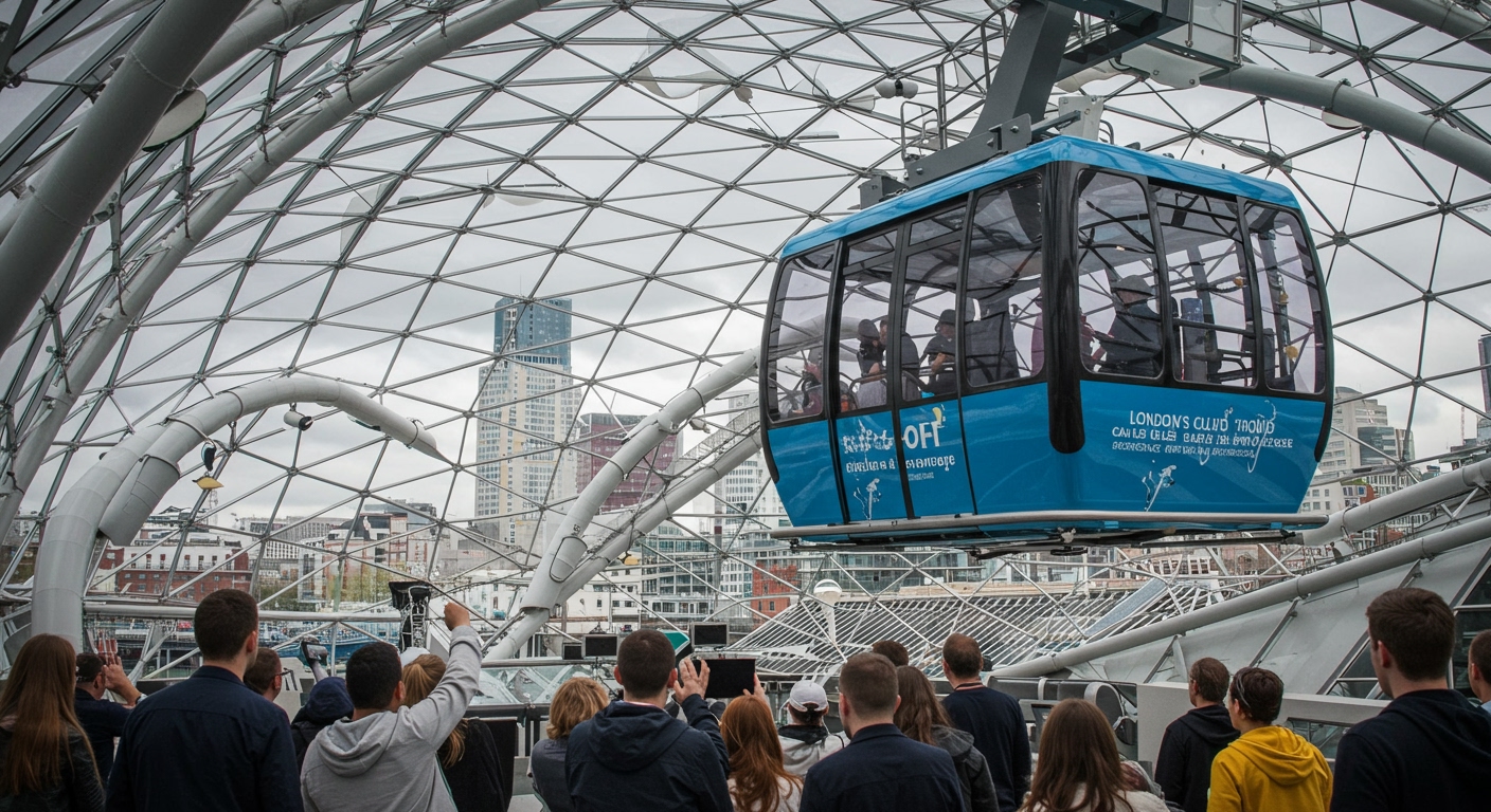 London's IFS Cloud Cable Car Unveils Thrilling Glass Floor Experience Offering New Perspectives