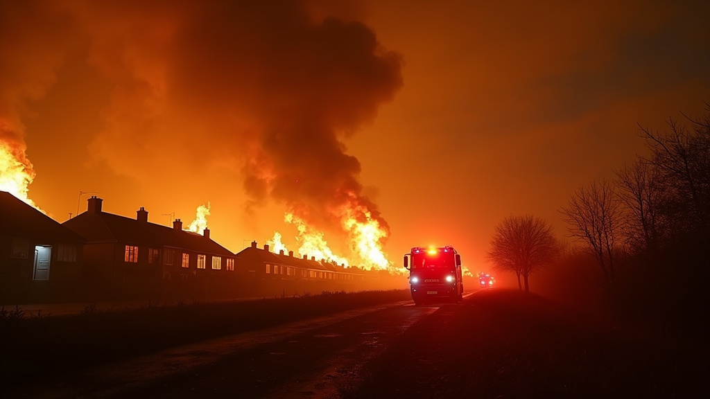 Homes Evacuated as Dagenham Grass Fire Consumes Area Requires 125 Firefighters
