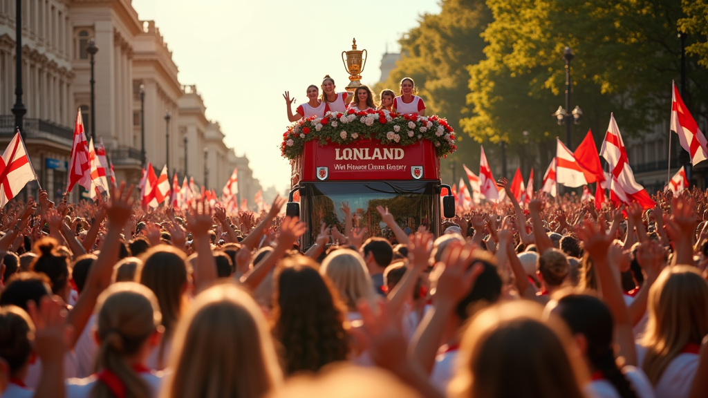 London Erupts in Jubilation as Lionesses Triumphantly Parade Second Euros Title