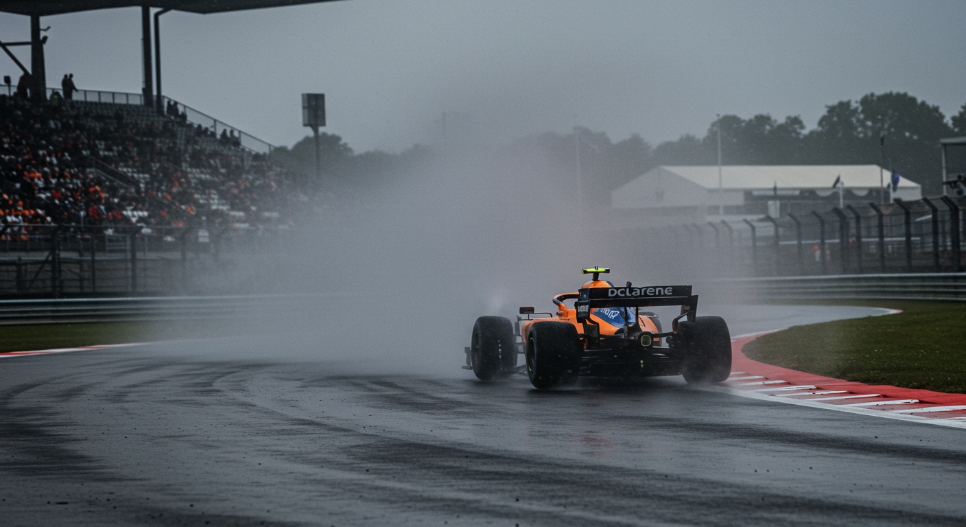 Norris Conquers Chaotic Rain Hit British Grand Prix at Silverstone Hulkenberg Achieves Historic Maiden Podium