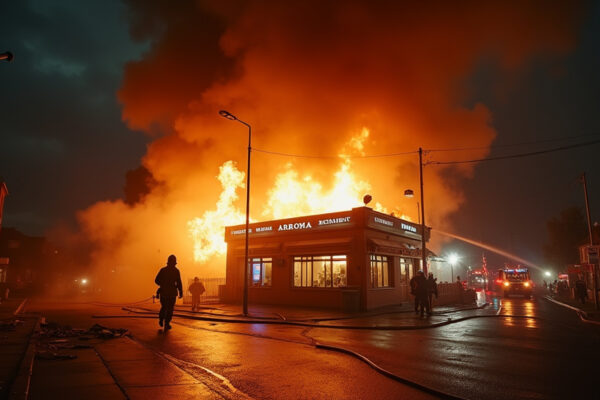 London Arson Attack: Teenager and Man Arrested After Fire Engulfs Indian Restaurant, Leaving Five Injured