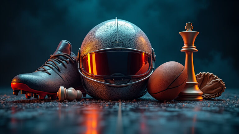 Sports newsroom buzzing with activity showcasing diverse global sports coverage on multiple screens and focused journalists