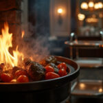 Cinematic wide angle shot of a sophisticated and bustling London restaurant interior representing the exciting new dining experiences opening in March 2026