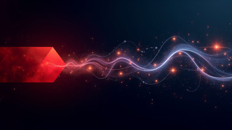 Cinematic depiction of Netflixs commerce architecture evolving from physical DVDs to global digital streaming symbolizing technological transformation