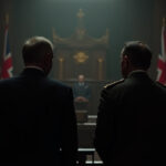 Prime Minister Keir Starmer and President Volodymyr Zelenskyy in a serious discussion symbolizing international diplomacy amid global conflict