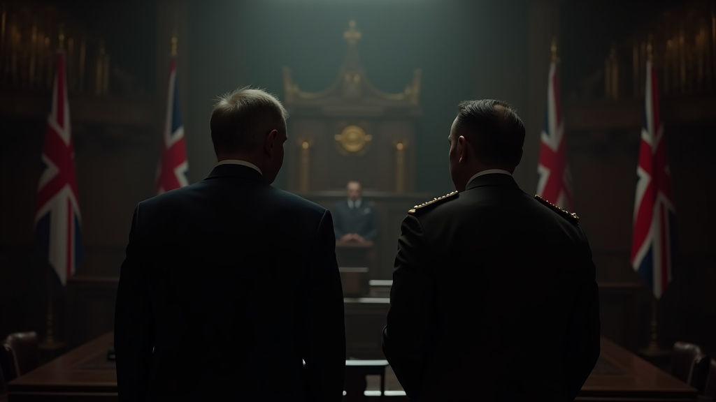 Prime Minister Keir Starmer and President Volodymyr Zelenskyy in a serious discussion symbolizing international diplomacy amid global conflict