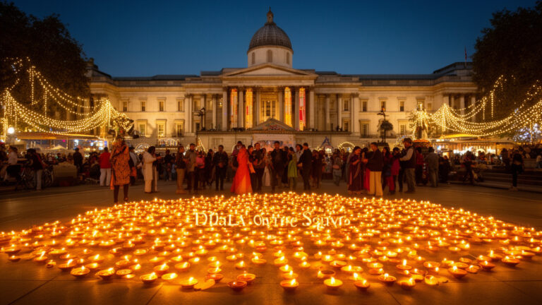 London Lights Up: Trafalgar Square Hosts Massive Diwali Fest